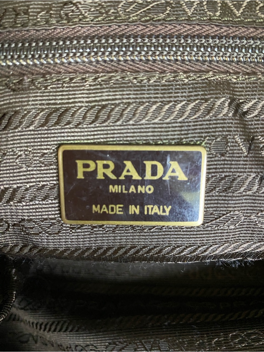 Prada Brown Pebbled Leather Drawstring Backpack - Picture 6 of 13